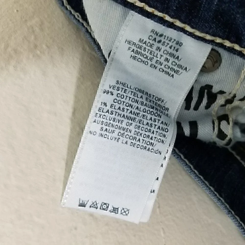 True Religion FINN Slim Tapered Zipper Jeans Size 31